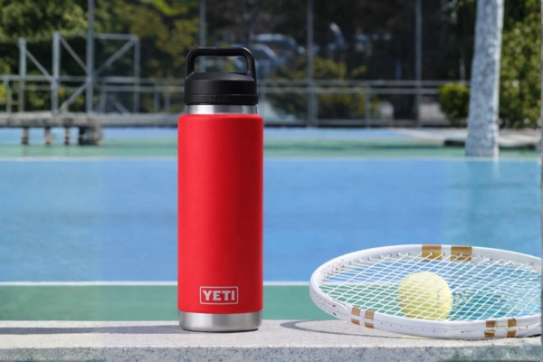 Yeti Rambler 26 oz stainless steel water bottle red color