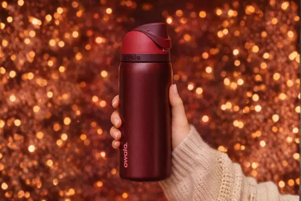 Owala stainless steel water bottle rescue red