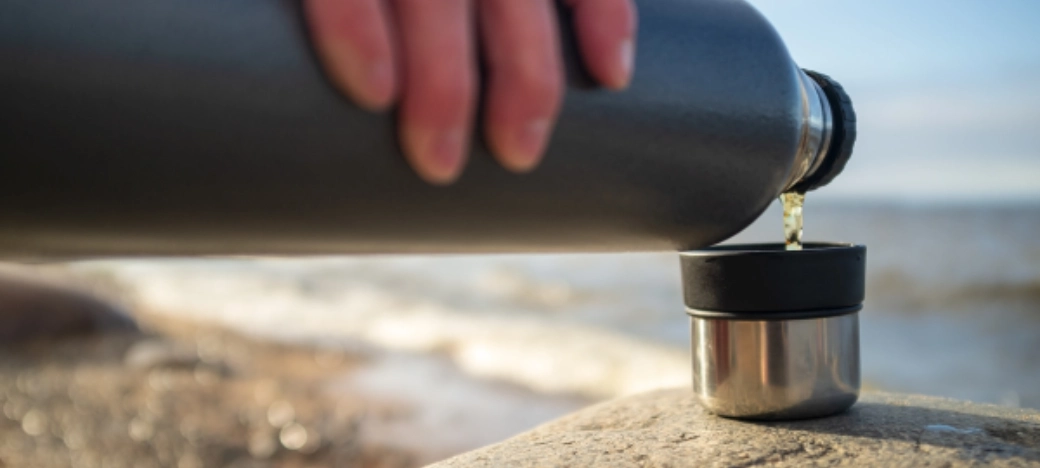 stainless steel water bottle with cap